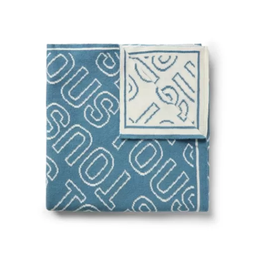 TOUS Reversible baby blanket in Nilo logo blue Fashion