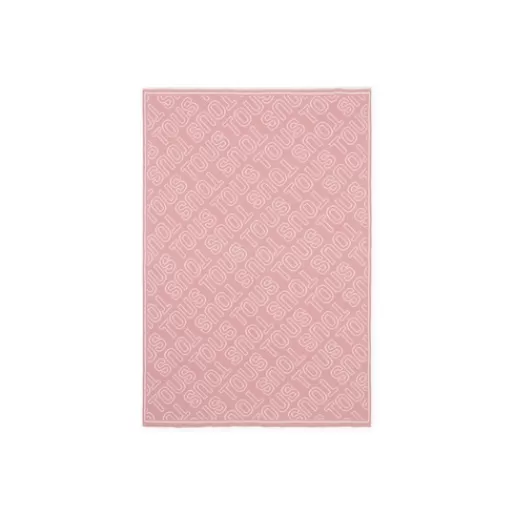 TOUS Reversible baby blanket in Nilo logo pink New