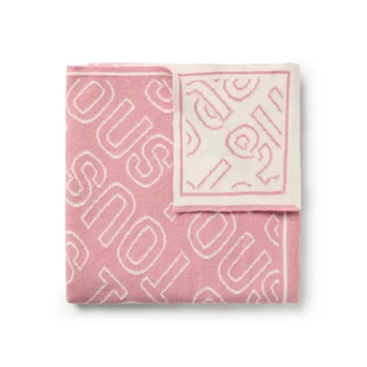 TOUS Reversible baby blanket in Nilo logo pink New