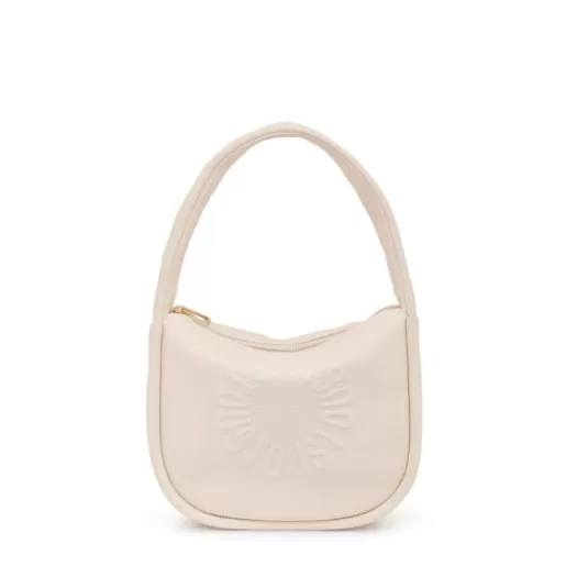 TOUS Small beige leather Shoulder bag Miranda Beż Outlet