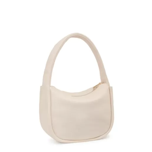 TOUS Small beige leather Shoulder bag Miranda Beż Outlet