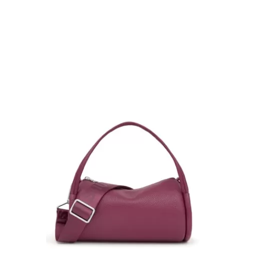 TOUS Small burgundy leather Duffel bag Miranda Czerwień Store