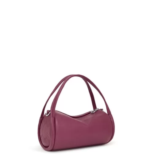 TOUS Small burgundy leather Duffel bag Miranda Czerwień Store