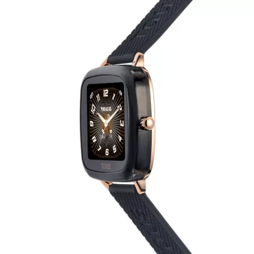 TOUS Smartwatch D-Connect z czarnym owym paskiem Silikon Clearance