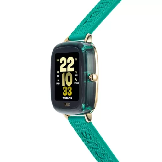 TOUS Smartwatch D-Connect z zielonym owym paskiem Silikon Hot