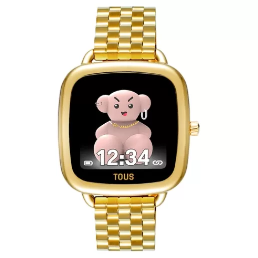 TOUS Smartwatch D-Connect ze złotą stalową bransoletą IPG. Shop