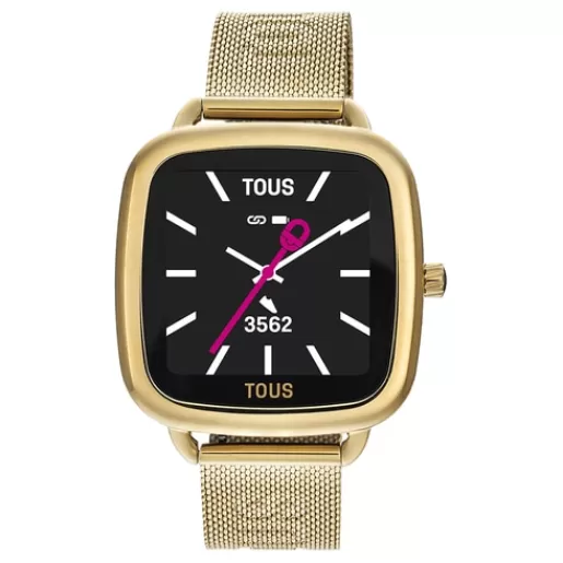 TOUS Smartwatch D-Connect ze złotą ową bransoletą IPG. Stal Best Sale