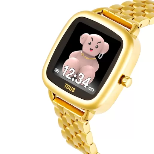 TOUS Smartwatch D-Connect ze złotą stalową bransoletą IPG. Shop