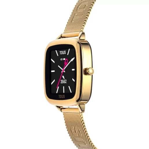 TOUS Smartwatch D-Connect ze złotą ową bransoletą IPG. Stal Best Sale