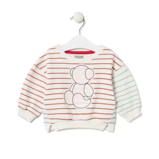 TOUS Striped sweatshirt with Bold Bear in Casual unique Hot