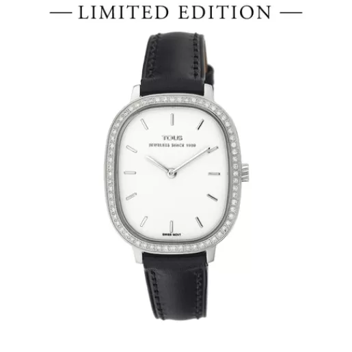 TOUS Heritage - Zegarek ze skóry i stali szlachetnej z diamentami - Limitowana edycja Fashion