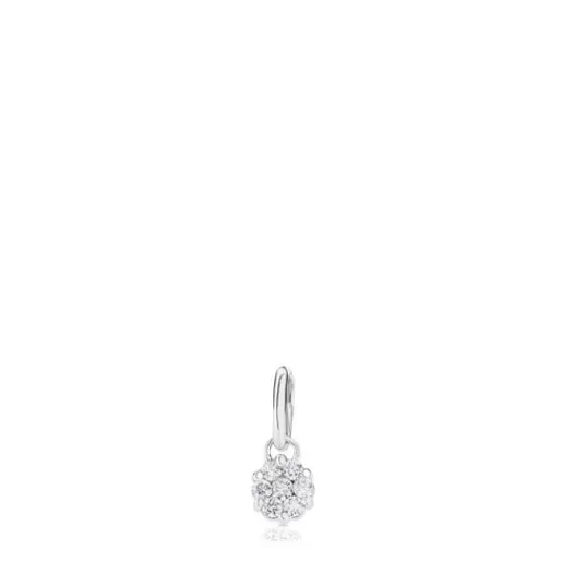 TOUS White Gold Les Classiques Pendant with Diamonds Flash Sale