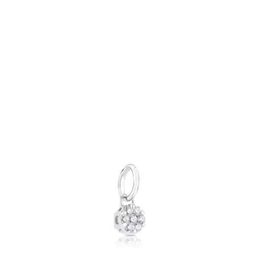 TOUS White Gold Les Classiques Pendant with Diamonds Flash Sale