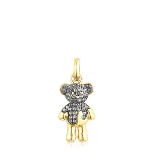 TOUS Wisiorek Teddy Bear Splash wykonany ze srebra vermeil z iolitem SrebroVermeil Shop