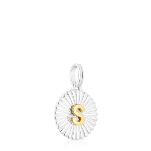 TOUS Wisiorek z medalionem litera S ze srebra i srebra vermeil Alphabet Shop